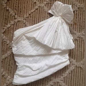 ZARA White Asimetric white blouse